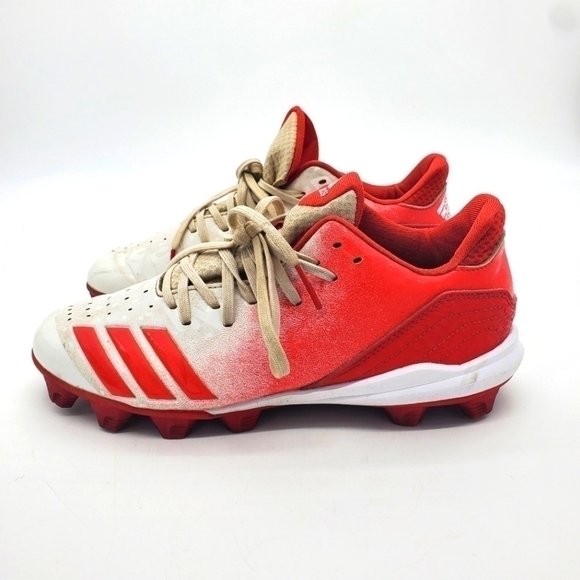 adidas Men Size 7.5 Shoes Baseball Cleats Icon 4 Splash MD Red Lace Up G26694 - Picture 1 of 12
